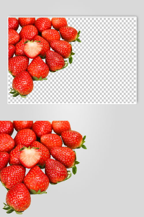 草莓排列水果食品物品png摄影图片 素材13